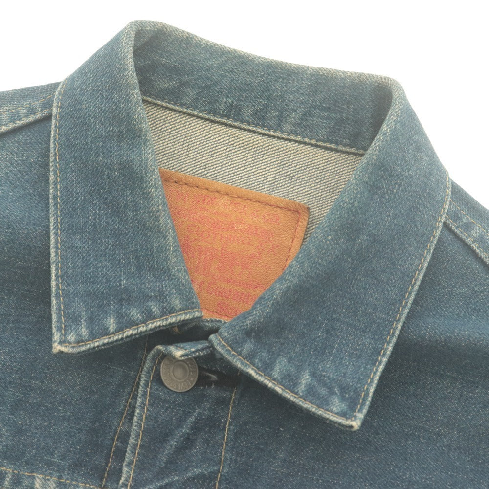 ■ Levi's Gジャン デニムジャケット 71507 アウター 復刻 革パッチ BIGE 赤耳 ボタン裏J02 日本製 メンズ 38 インディゴブルー