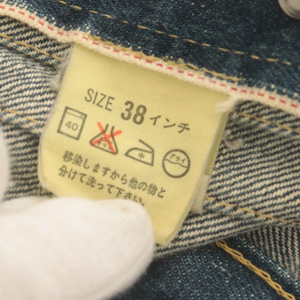 ■ Levi's Gジャン デニムジャケット 71507 アウター 復刻 革パッチ BIGE 赤耳 ボタン裏J02 日本製 メンズ 38 インディゴブルー