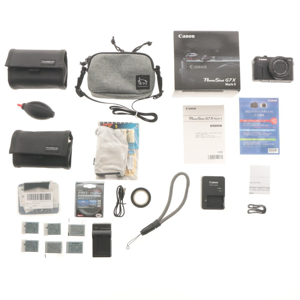 ■ Canon Digital Camera PowerShot G7 X Mark II Compact Lens 8.8-36.8mm 1:1.8-2.8 With Box and Accessories, Power Confirmed