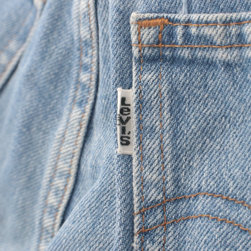 ■ Levi's リーバイス ジーンズ デニムパンツ ボトムス ウエストサイドゴム 日本製 丸高衣料 レディース 実寸XS相当 ライトネイビー