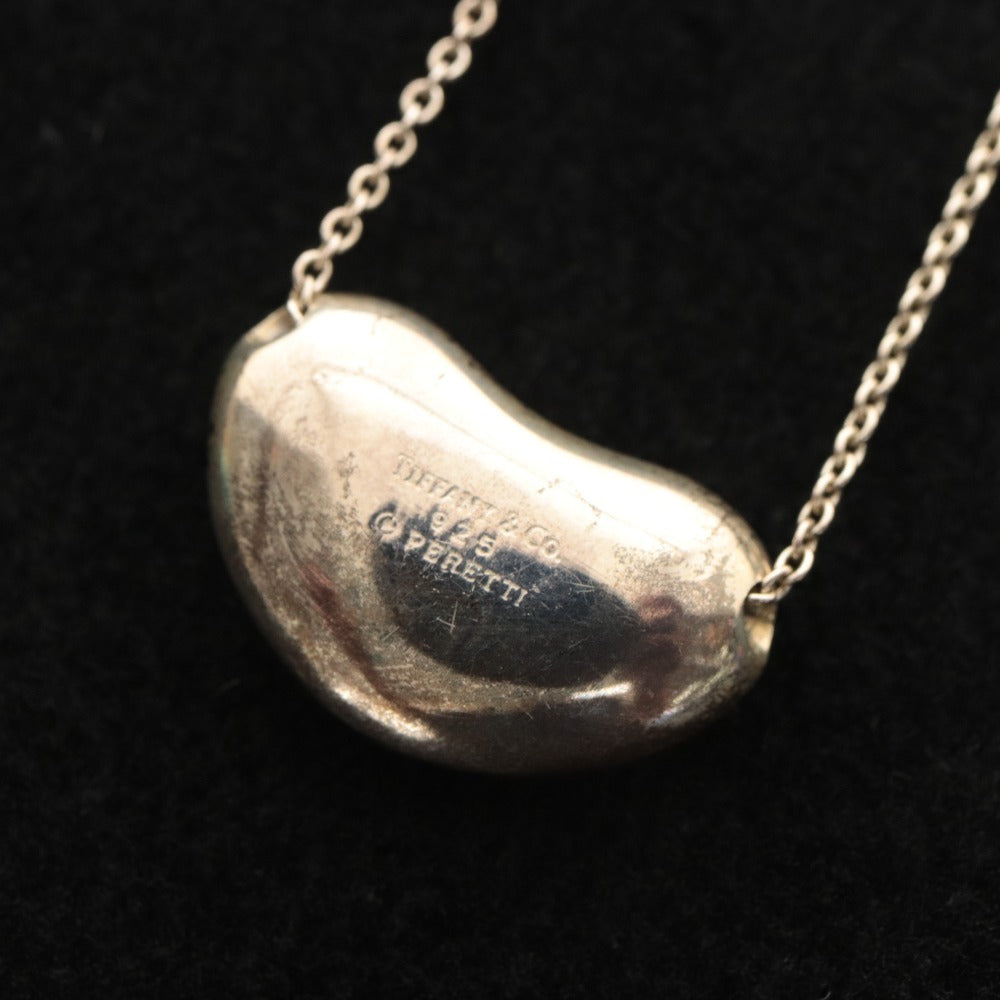■ TIFFANY&Co ティファニー ネックレス エルサ・ペレッティ ビーン デザイン スターリングシルバー 925 刻印有 8g 箱付き 未使用(汚有)