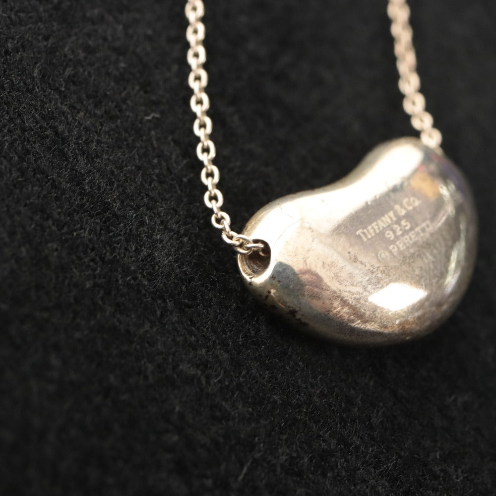 ■ TIFFANY&Co ティファニー ネックレス エルサ・ペレッティ ビーン デザイン スターリングシルバー 925 刻印有 8g 箱付き 未使用(汚有)
