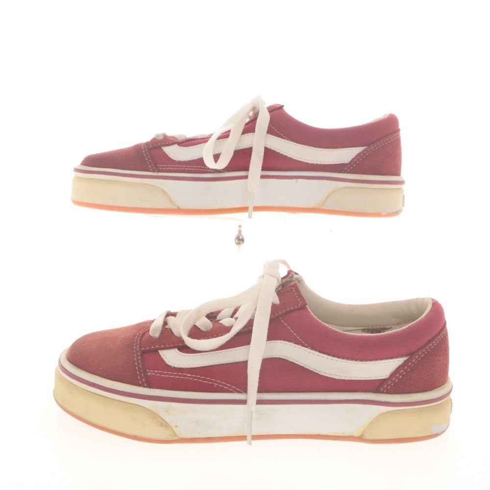 ■ VANS スニーカー NEW JAZZ ニュージャズ V2000 ストリート感 キャンバス メンズ レディース 6 (24cm相当) レッド 白 未使用(訳アリ)