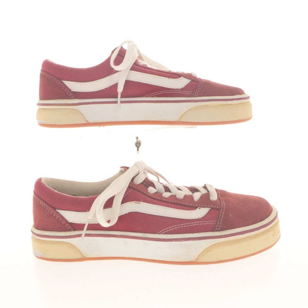 ■ VANS スニーカー NEW JAZZ ニュージャズ V2000 ストリート感 キャンバス メンズ レディース 6 (24cm相当) レッド 白 未使用(訳アリ)
