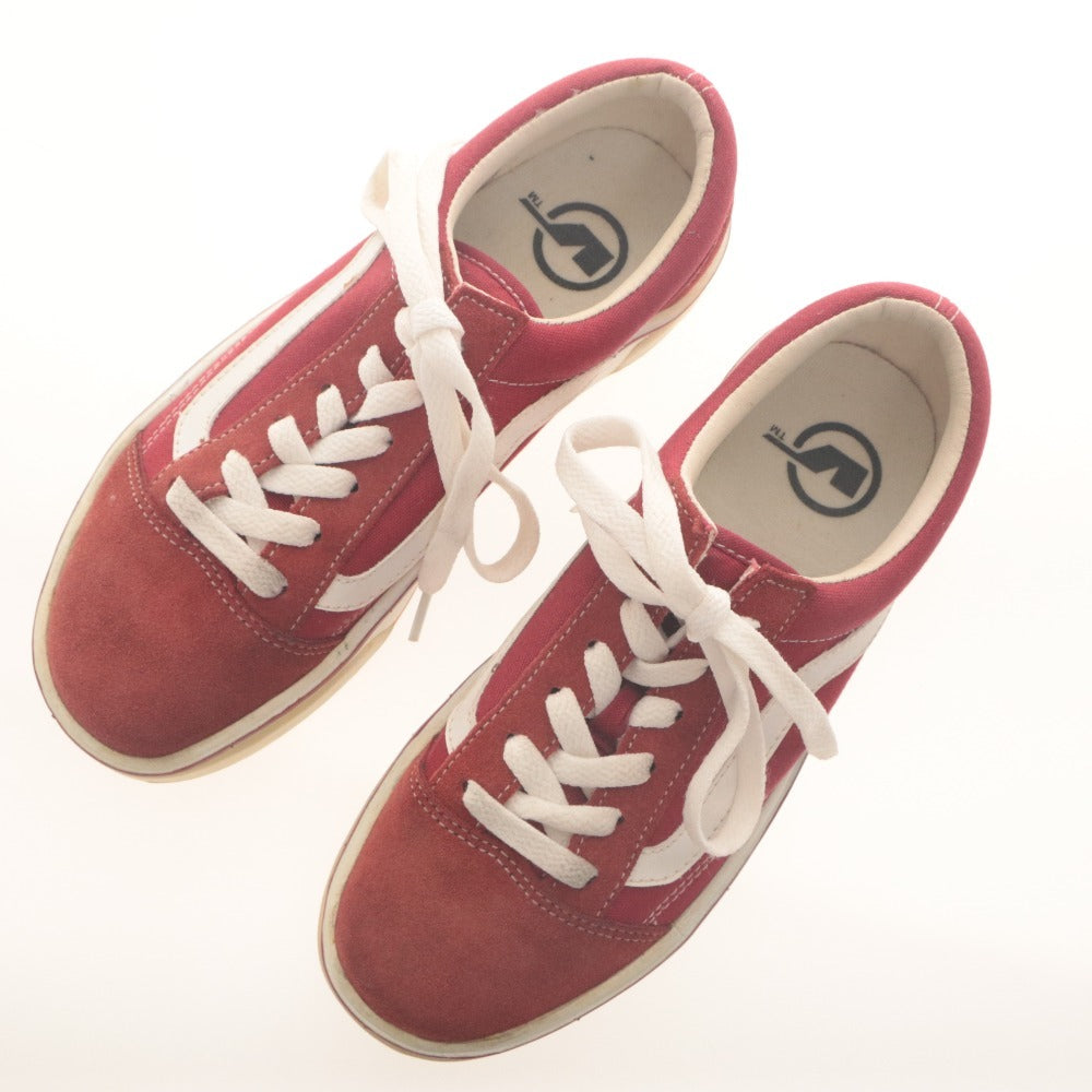 ■ VANS スニーカー NEW JAZZ ニュージャズ V2000 ストリート感 キャンバス メンズ レディース 6 (24cm相当) レッド 白 未使用(訳アリ)