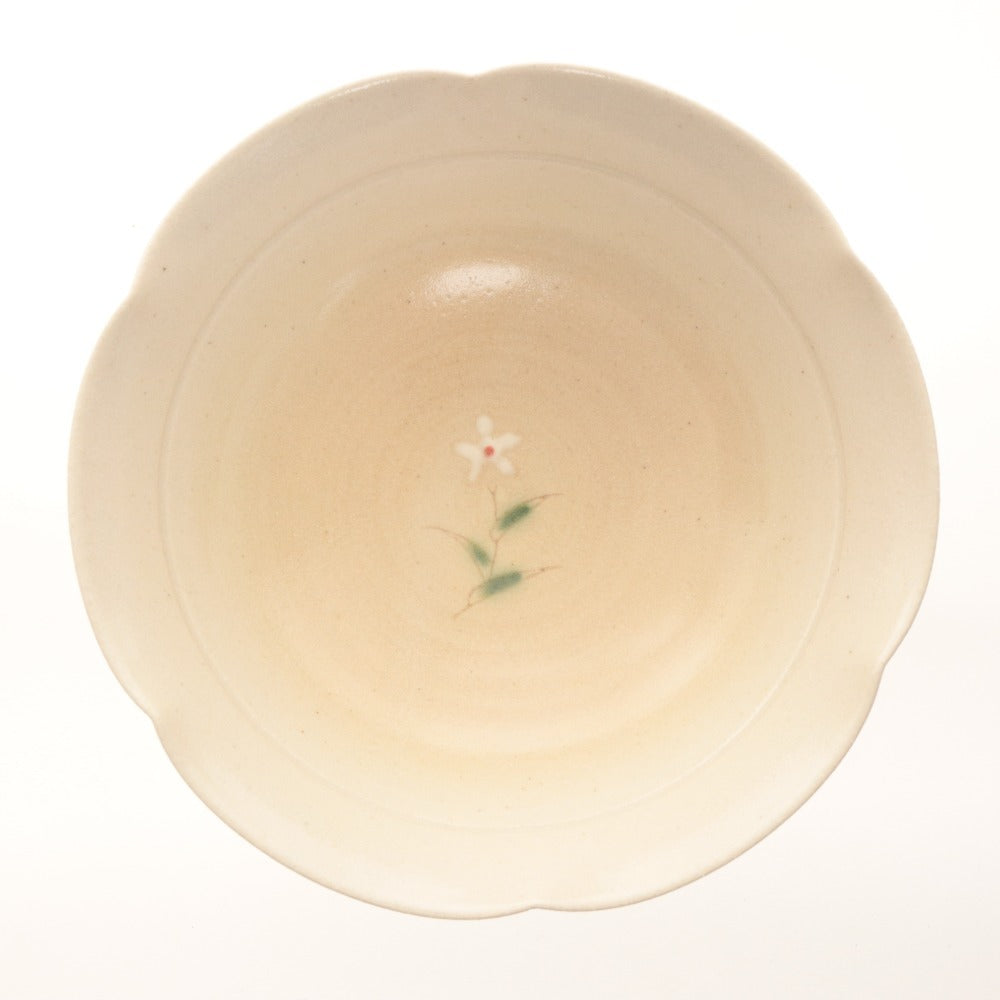 ■ たち吉 橘吉 煮物鉢 5枚/客セット まとめ売り 小花柄 輪花型 菓子鉢 中皿 食器 陶印 陶器 箱付き 全長15.2cm 箱付き 未使用