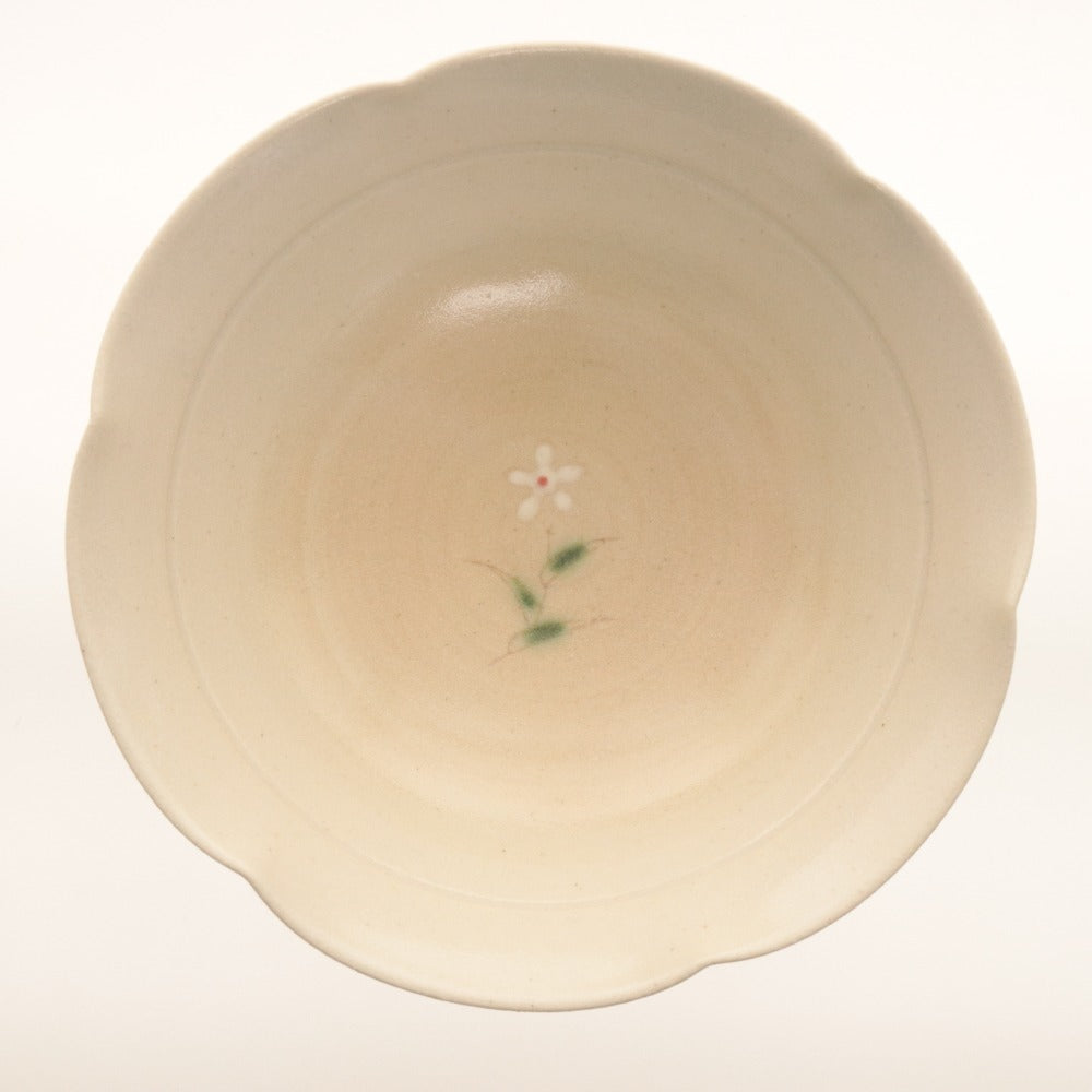 ■ たち吉 橘吉 煮物鉢 5枚/客セット まとめ売り 小花柄 輪花型 菓子鉢 中皿 食器 陶印 陶器 箱付き 全長15.2cm 箱付き 未使用