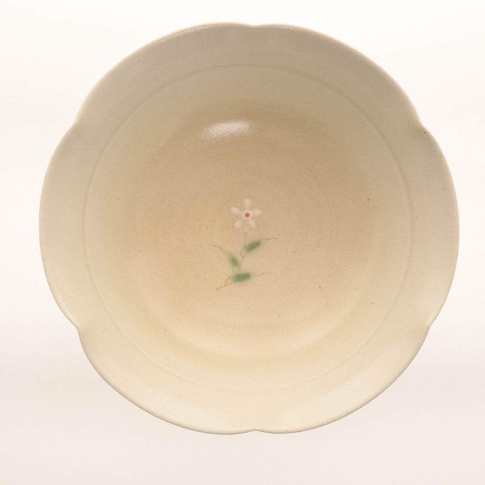 ■ たち吉 橘吉 煮物鉢 5枚/客セット まとめ売り 小花柄 輪花型 菓子鉢 中皿 食器 陶印 陶器 箱付き 全長15.2cm 箱付き 未使用
