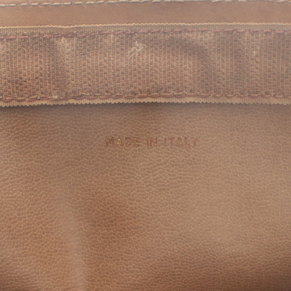 ■ CELINE セリーヌ ポーチ 小物入れ バッグ マジックテープ イタリア製 マカダム柄 レディース ライトブラウン系 ベージュ系