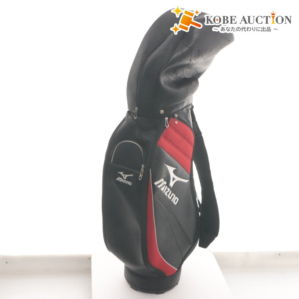 ■ MIZUNO Golf Bag Caddy Bag Golf Goods 5-Way Divider Approx. 126cm 3.1kg Black Red