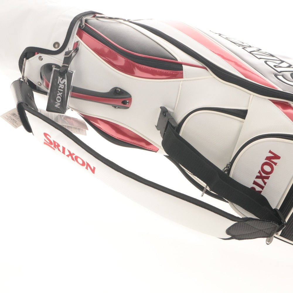 ■ SRIXON スリクソン ゴルフバッグ キャディバッグ GGC-S175L 5分割 9.0型 (47インチ対応) 約3.5kg ホワイト レッド ブラック タグ付き