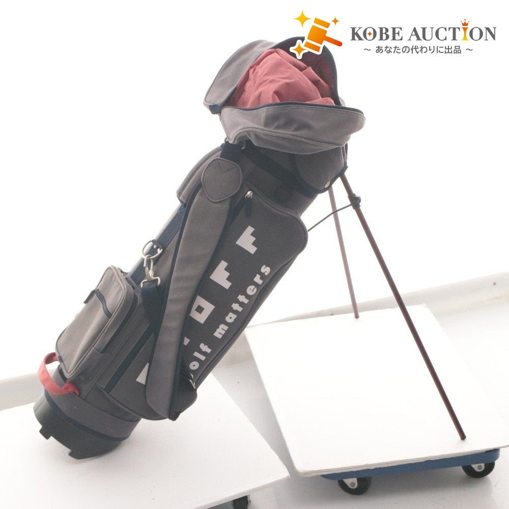 ■ ONOFF Golf Bag Golf Caddy Bag 4-Way Dividers Approx. 110cm 2.6kg Gray/Reddish Brown