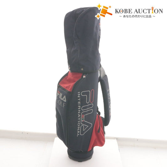 ■ FILA Fila Golf Bag Caddie Bag Golf Goods 6-Way Divider Approx. 125cm 2.9kg Navy/Red