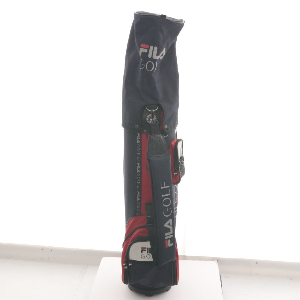 ■ FILA フィラ ゴルフバッグ キャディバッグ ゴルフ用品 6分割 約 125cm 2.9kg ネイビー系 レッド系