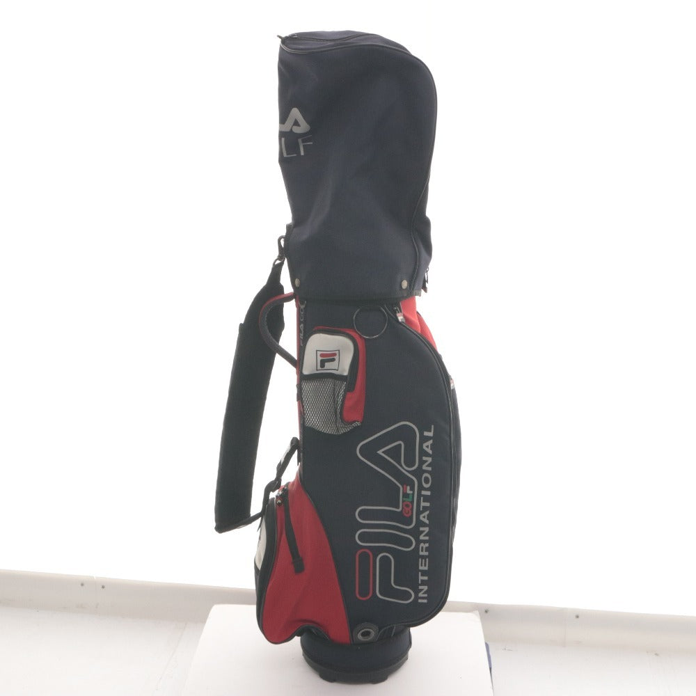 ■ FILA フィラ ゴルフバッグ キャディバッグ ゴルフ用品 6分割 約 125cm 2.9kg ネイビー系 レッド系