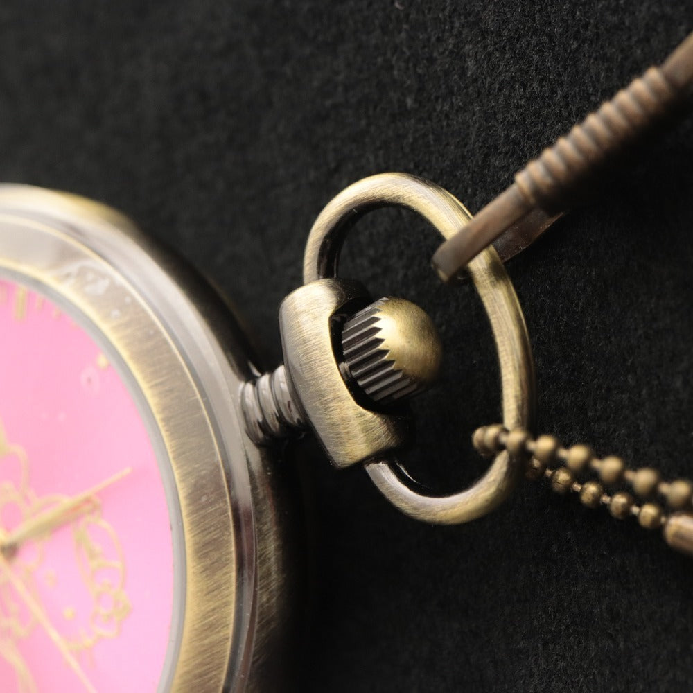 ■ Hello Kitty Shinkansen Pocket Watch 500 Limited Edition Premier Railway Goods 427/500 Gold Dial Pink Box With Film