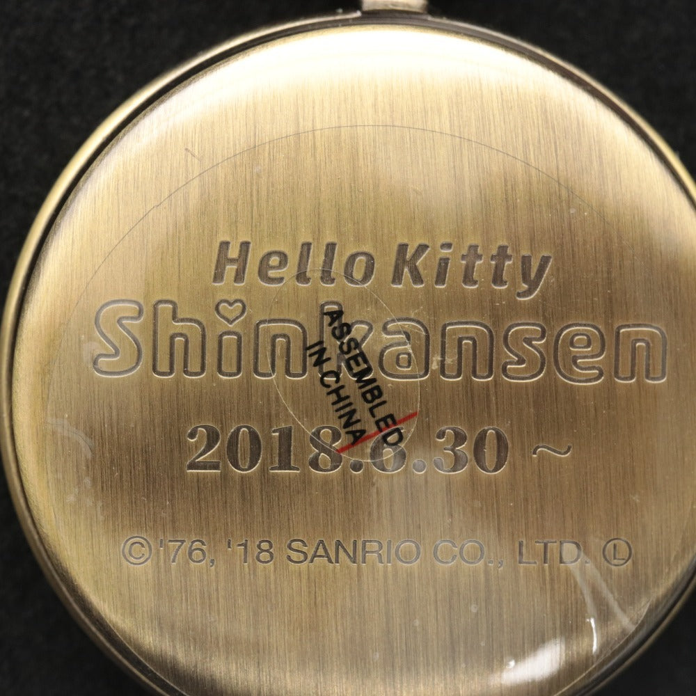 ■ Hello Kitty Shinkansen Pocket Watch 500 Limited Edition Premier Railway Goods 427/500 Gold Dial Pink Box With Film