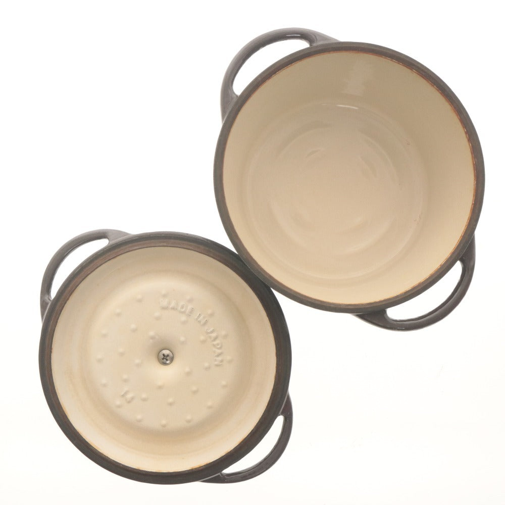 ■ Vermicular Enameled Pot Oven Pot Round 14cm Cast Iron Enameled Pot Cookware Baby Food Side Dish With Box