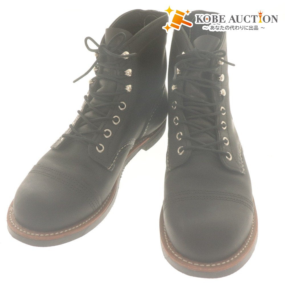 ■ RED WING Boots 8084 Iron Ranger Men's 26.0 Black with Accessories