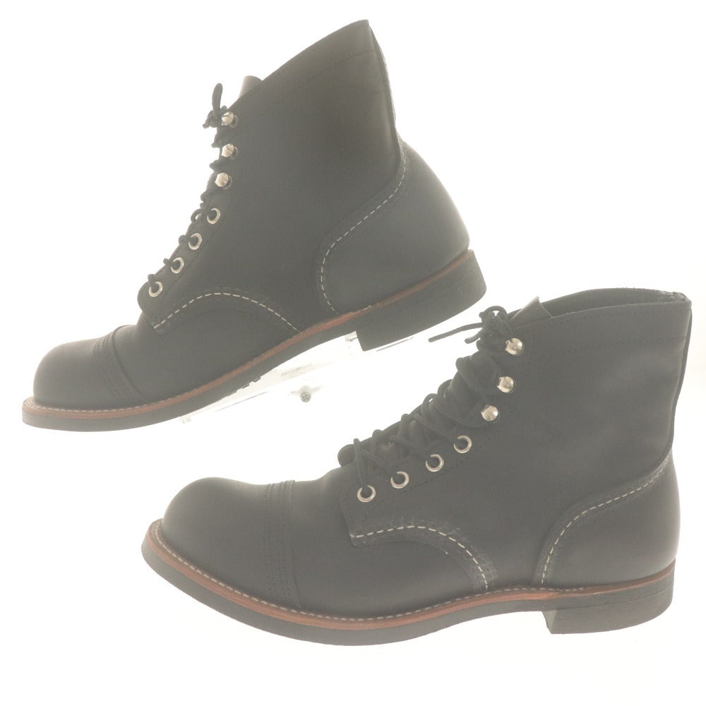 ■ RED WING Boots 8084 Iron Ranger Men's 26.0 Black with Accessories
