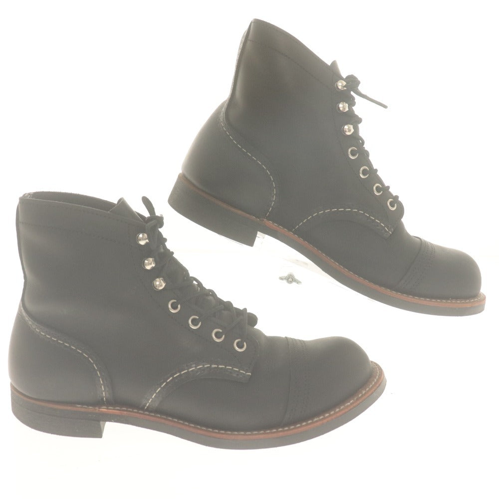 ■ RED WING Boots 8084 Iron Ranger Men's 26.0 Black with Accessories