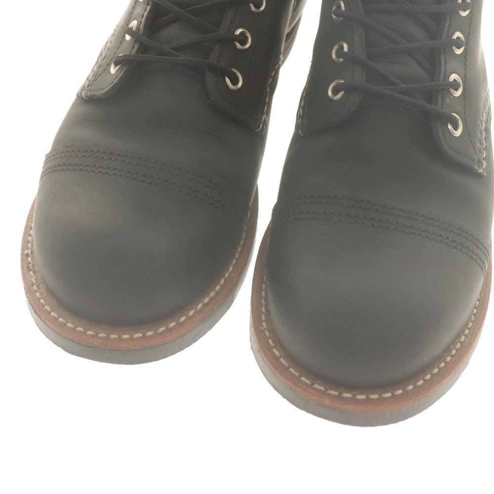 ■ RED WING Boots 8084 Iron Ranger Men's 26.0 Black with Accessories