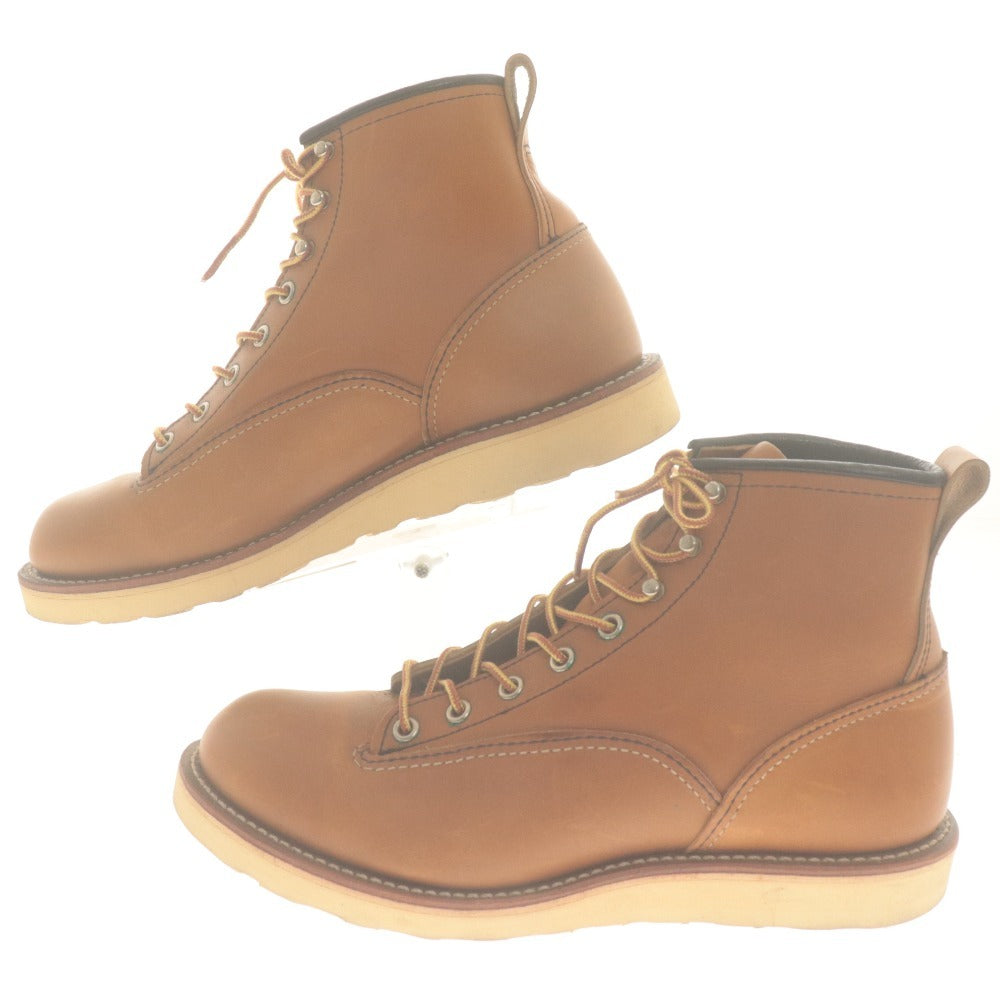 ■ RED WING レッドウィング ブーツ レースアップワークブーツ 2904 靴 ラインマン 26.0 ブラウン クロス付き
