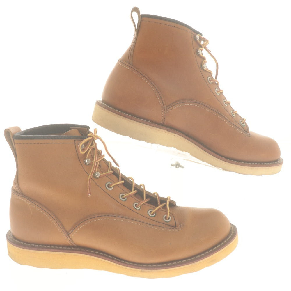 ■ RED WING レッドウィング ブーツ レースアップワークブーツ 2904 靴 ラインマン 26.0 ブラウン クロス付き