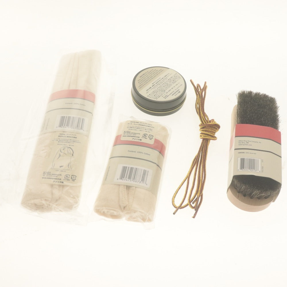 ■ RED WING Red Wing Maintenance Care 5-Piece Set Bundle Boots Brush Horsehair MINK OIL Shoelaces, etc. Includes Unopened and Unused Items
