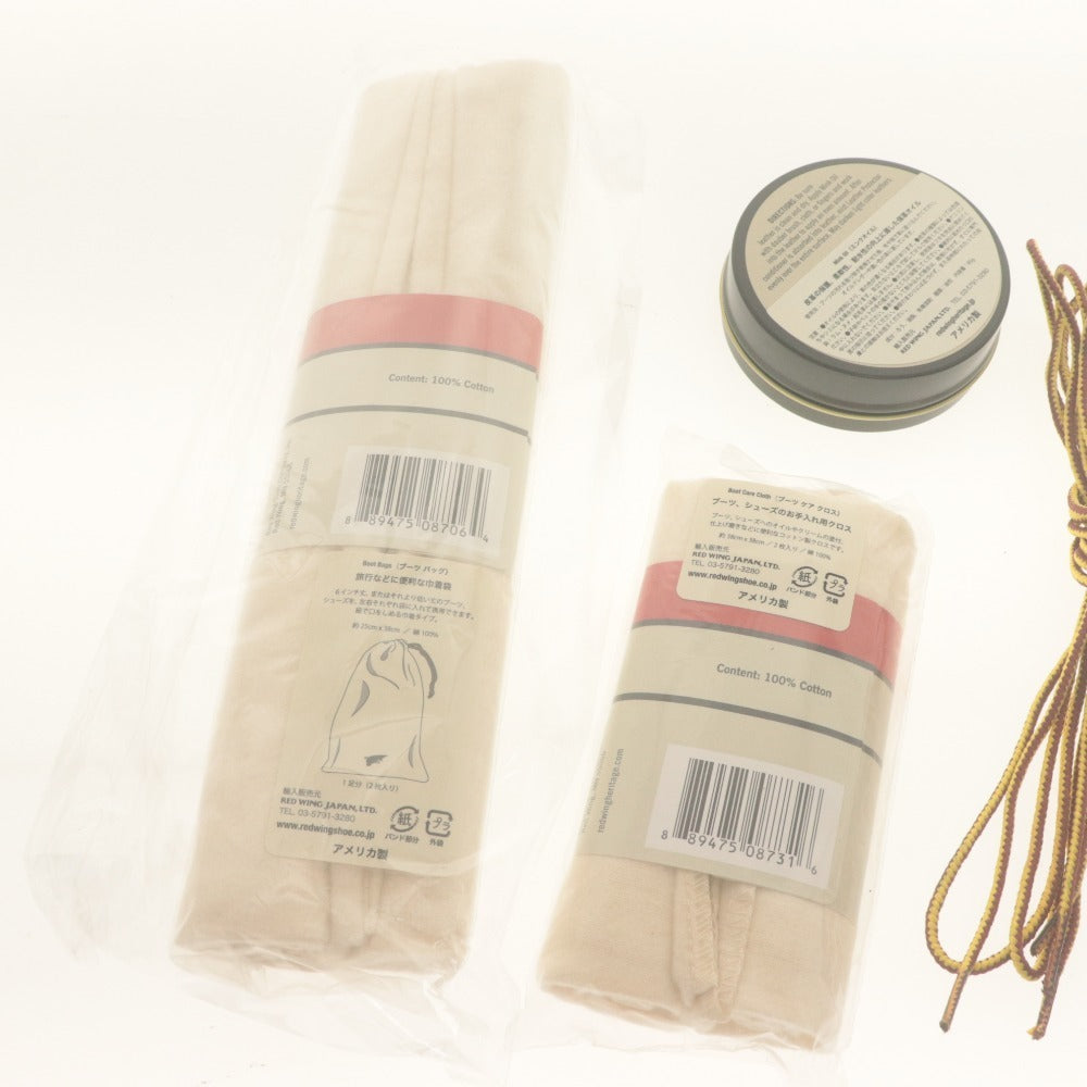 ■ RED WING Red Wing Maintenance Care 5-Piece Set Bundle Boots Brush Horsehair MINK OIL Shoelaces, etc. Includes Unopened and Unused Items
