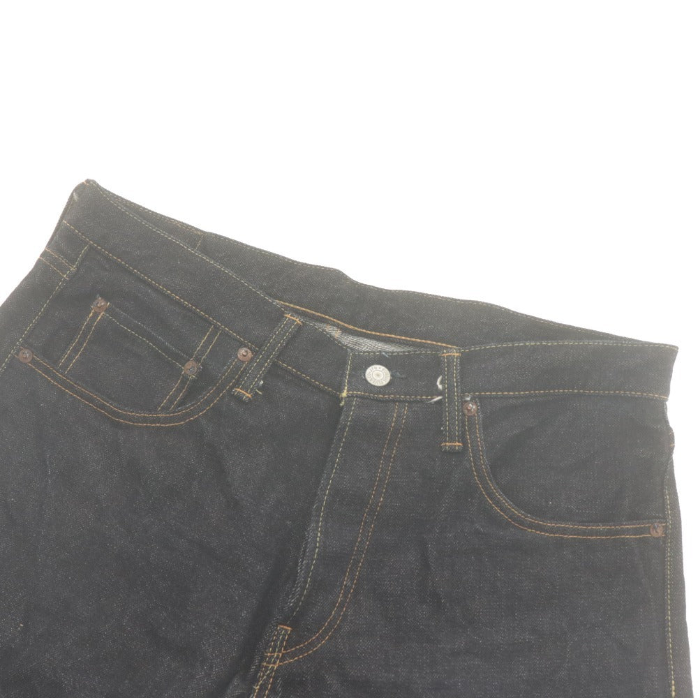 ■ BURGUS PLUS Pants Jeans Bottoms Denim 771 Button Fly Hinoya Men's W36 L34 Indigo With Accessories Unused