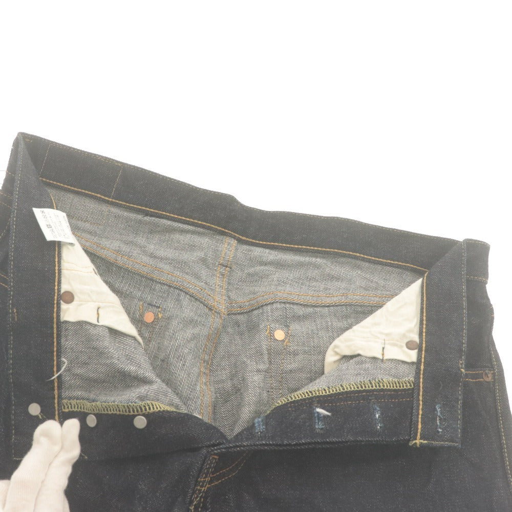 ■ BURGUS PLUS Pants Jeans Bottoms Denim 771 Button Fly Hinoya Men's W36 L34 Indigo With Accessories Unused