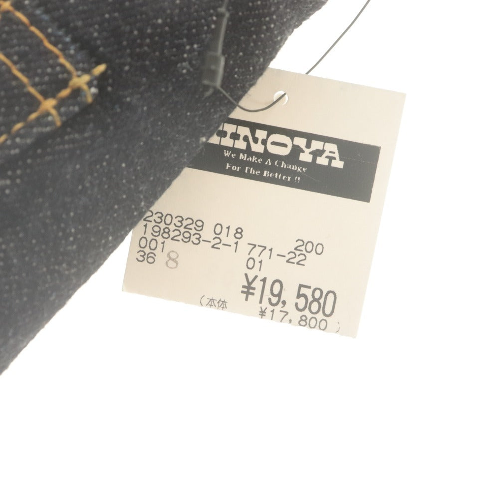 ■ BURGUS PLUS Pants Jeans Bottoms Denim 771 Button Fly Hinoya Men's W36 L34 Indigo With Accessories Unused