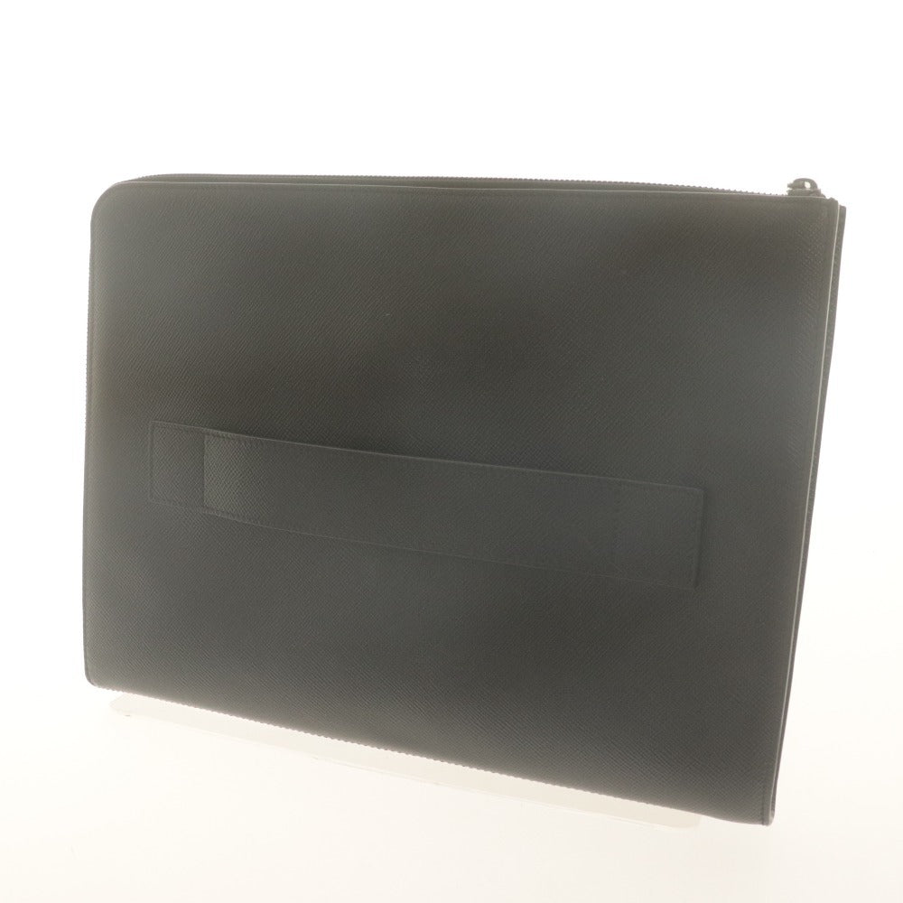 ■ SERAPIAN Clutch Bag, Second Bag, Leather Bag, Leather, Evolution, Single-Sided Zipper, Business Case, Made in Italy, Black