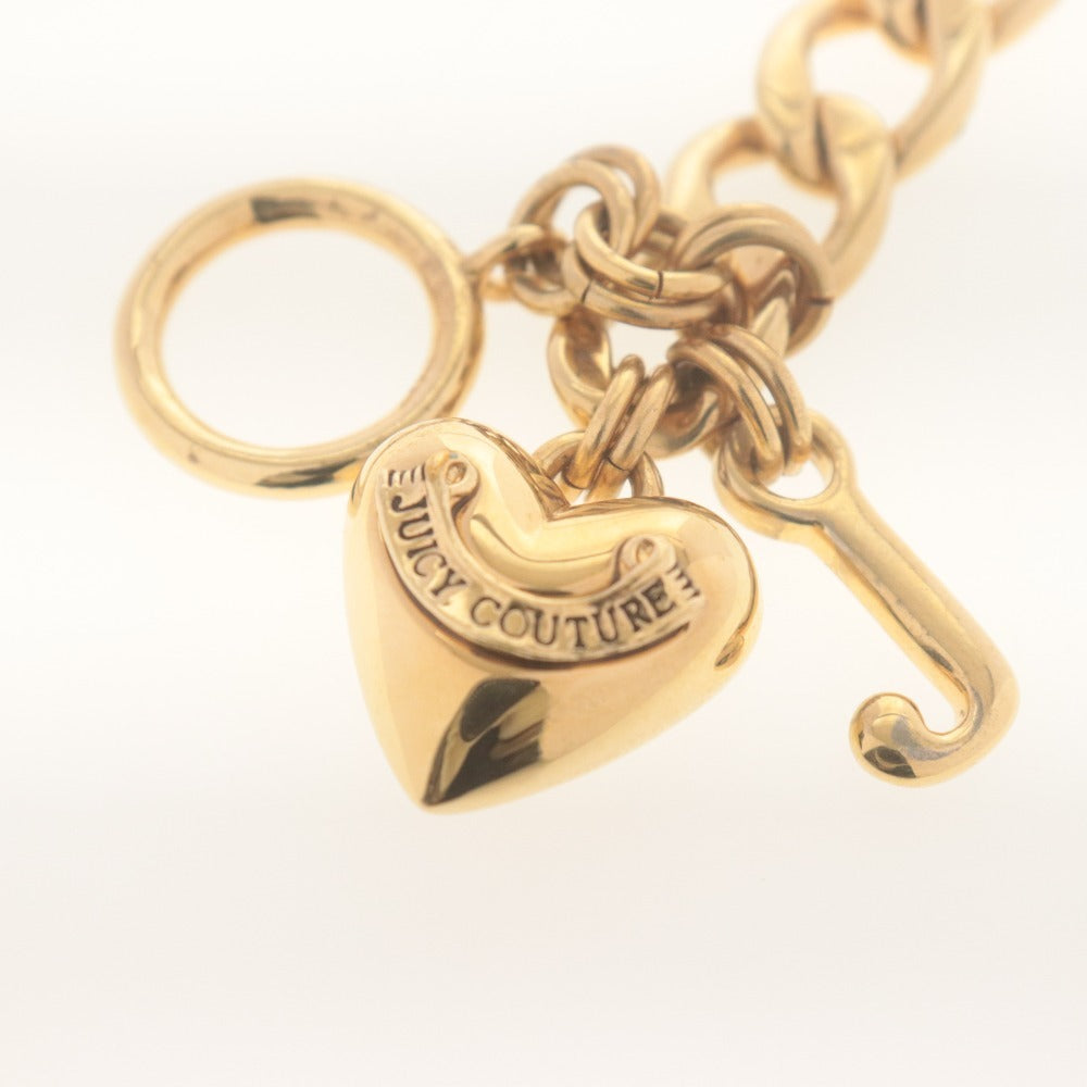 ■ JUICY COUTURE ジューシークチュール ブレスレット アクセサリーチェーン ハートチャーム 58.6g レディース ゴールド 箱付き