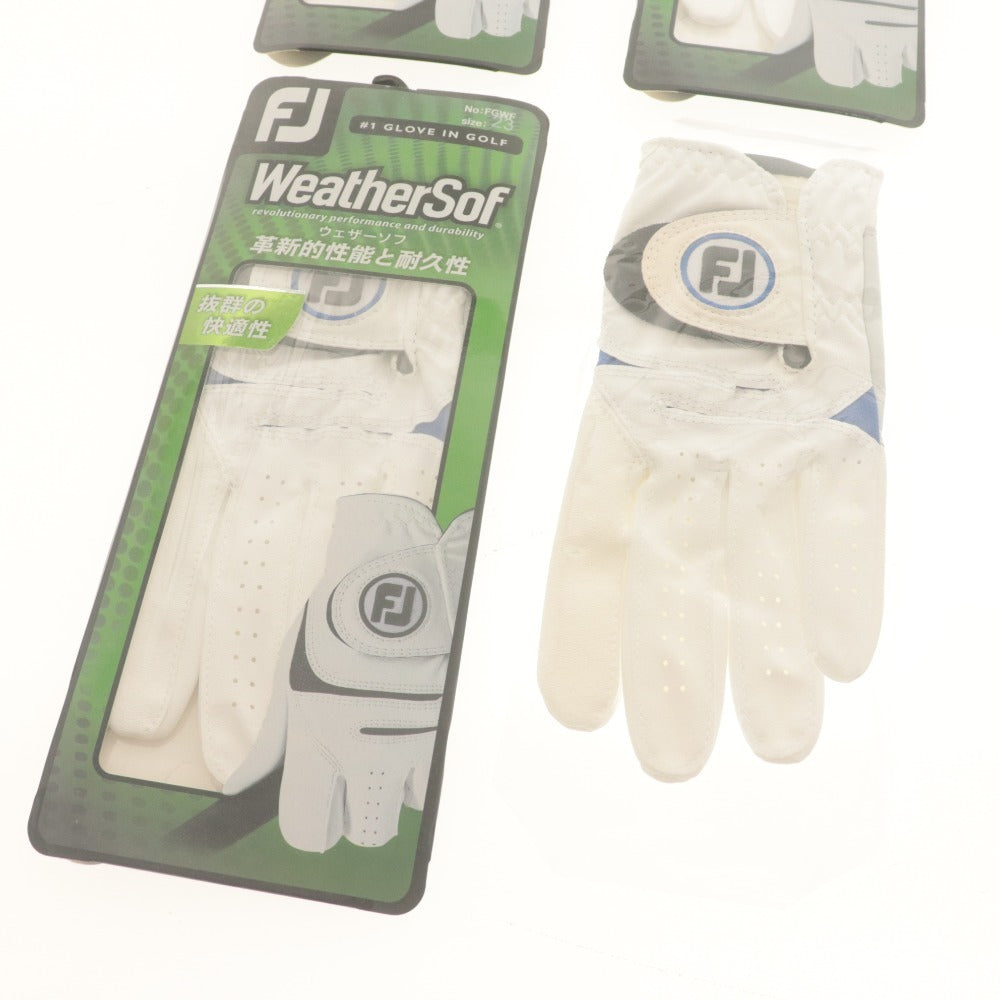 ■ FJ FootJoy Golf Gloves, Set of 4, WeatherSof, Left Hand, 23cm, Golf Wear, Golf Goods, Including Items with Box, Unused