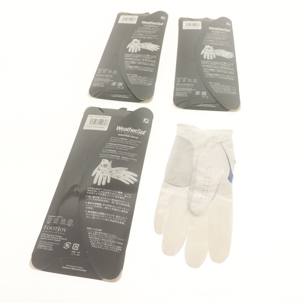 ■ FJ FootJoy Golf Gloves, Set of 4, WeatherSof, Left Hand, 23cm, Golf Wear, Golf Goods, Including Items with Box, Unused