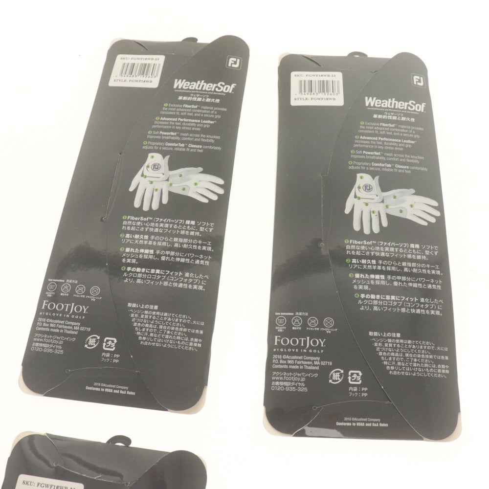 ■ FJ FootJoy Golf Gloves, Set of 4, WeatherSof, Left Hand, 23cm, Golf Wear, Golf Goods, Including Items with Box, Unused