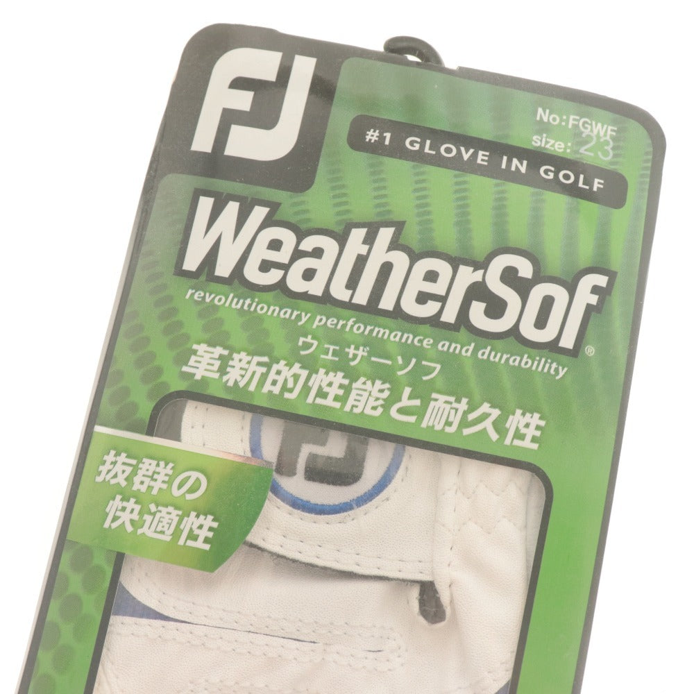 ■ FJ FootJoy Golf Gloves, Set of 4, WeatherSof, Left Hand, 23cm, Golf Wear, Golf Goods, Including Items with Box, Unused
