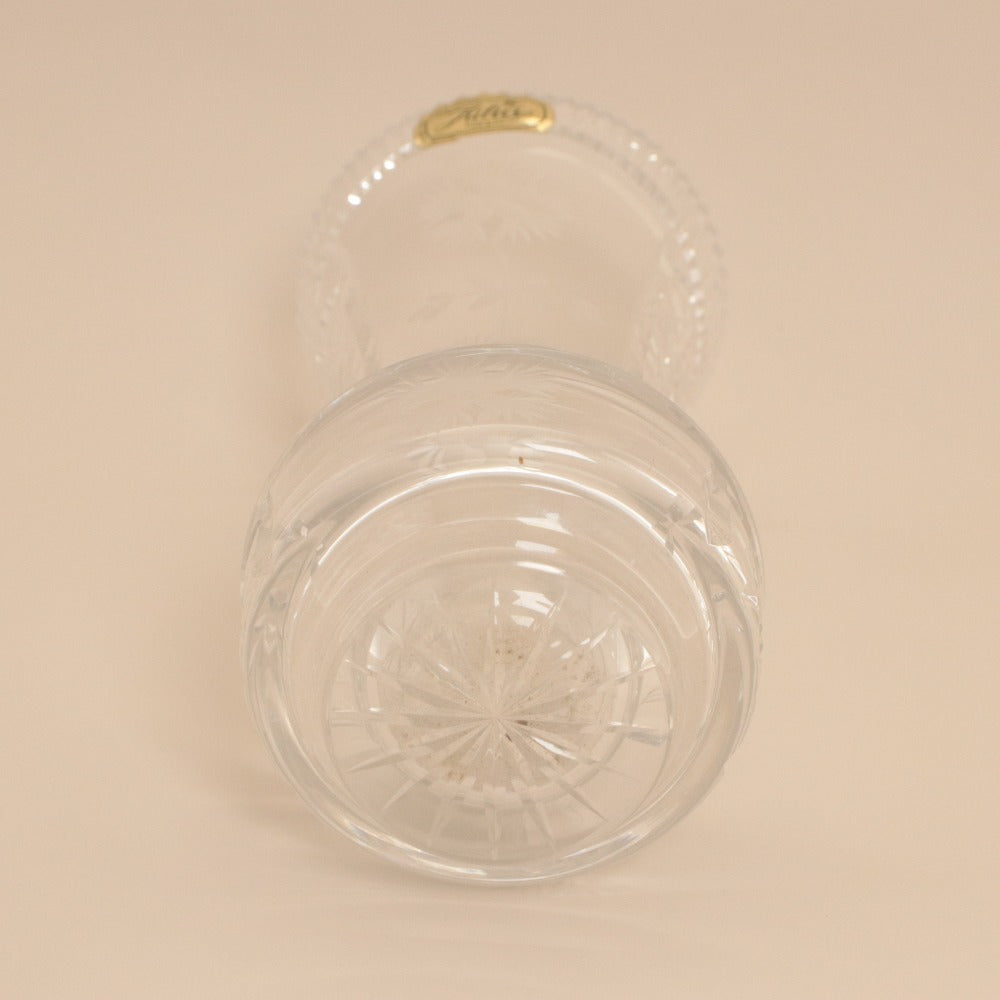 ■ Julia ジュリア 花瓶 ハンドカット クリスタルガラス フラワーベース コルセット型 花柄 花器