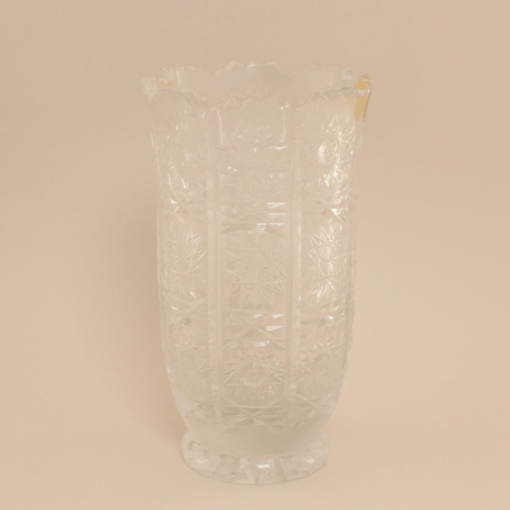 ■ Julia ジュリア 花瓶 ハンドカット クリスタルガラス フラワーベース 花柄 花器