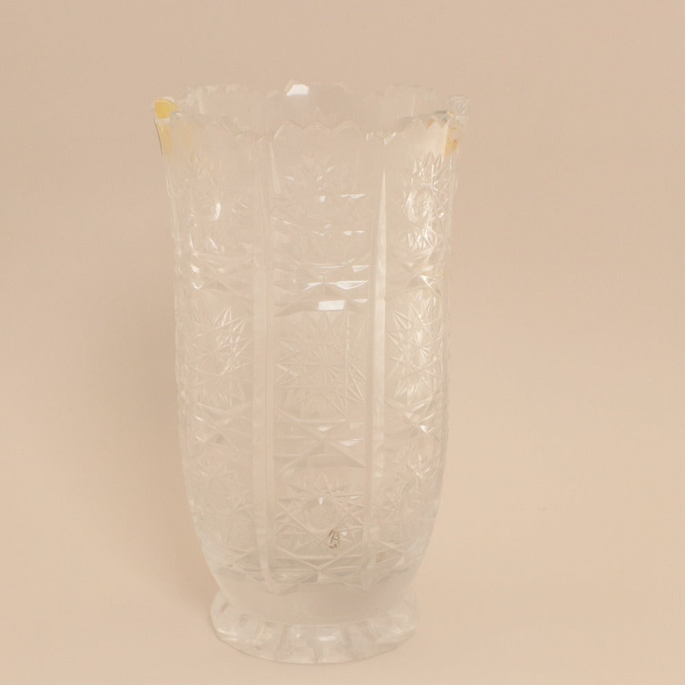 ■ Julia ジュリア 花瓶 ハンドカット クリスタルガラス フラワーベース 花柄 花器