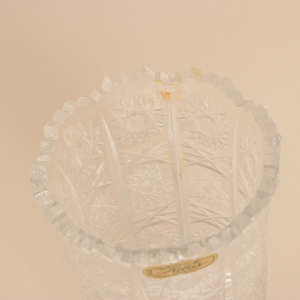 ■ Julia ジュリア 花瓶 ハンドカット クリスタルガラス フラワーベース 花柄 花器