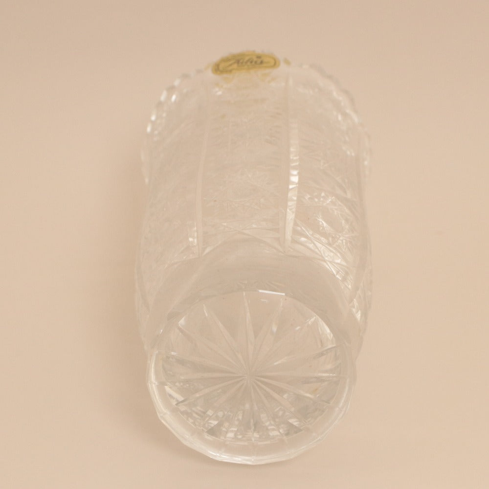 ■ Julia ジュリア 花瓶 ハンドカット クリスタルガラス フラワーベース 花柄 花器