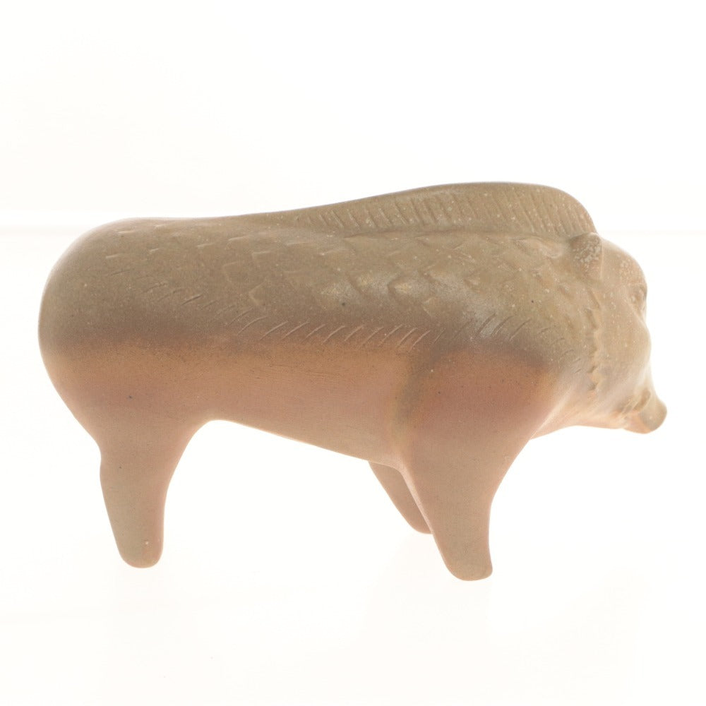 ■ イノシシ 置物 オブジェクト 縁起物 焼き物 木箱付き