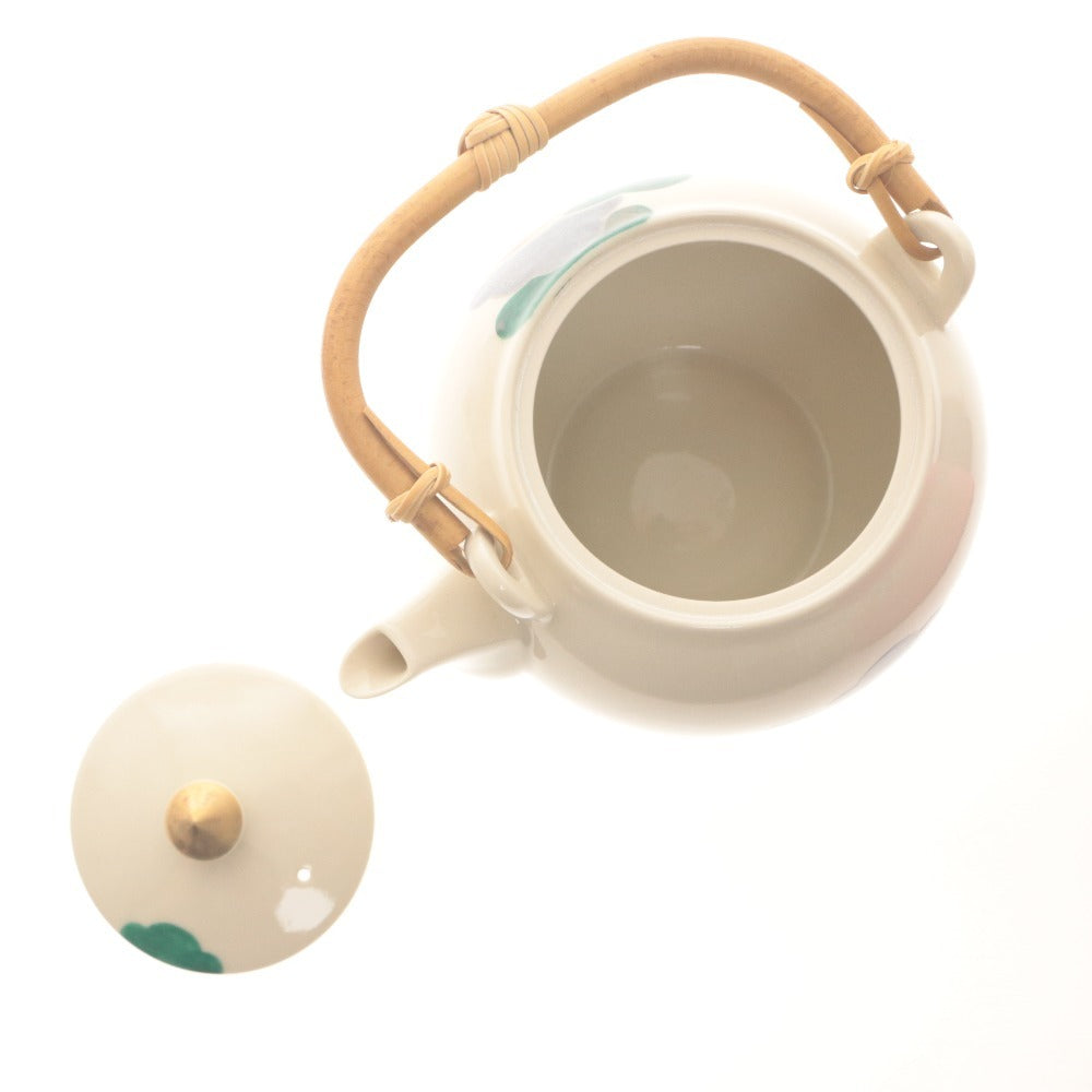 ■ 急須 湯呑み茶碗10客 セット 土瓶 草花 和風 茶器 陶磁 木箱付き