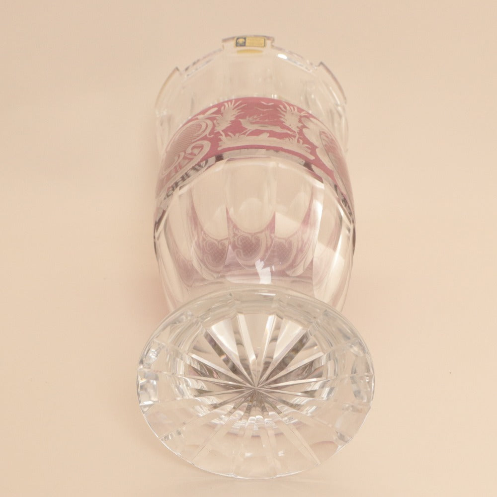 ■ Lausitzer Glas ラウジッツァーグラス 花瓶 フラワーベース クリスタルガラス インテリ小物 ケース付き
