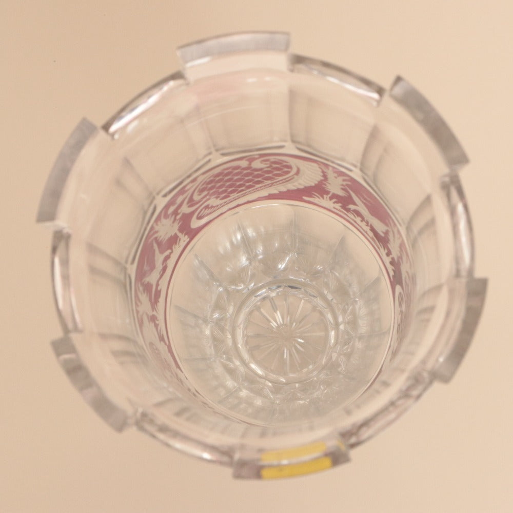 ■ Lausitzer Glas ラウジッツァーグラス 花瓶 フラワーベース クリスタルガラス インテリ小物 ケース付き