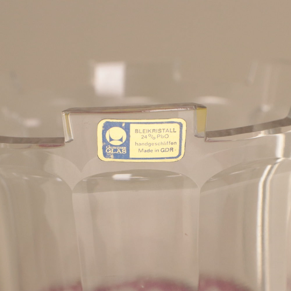 ■ Lausitzer Glas ラウジッツァーグラス 花瓶 フラワーベース クリスタルガラス インテリ小物 ケース付き