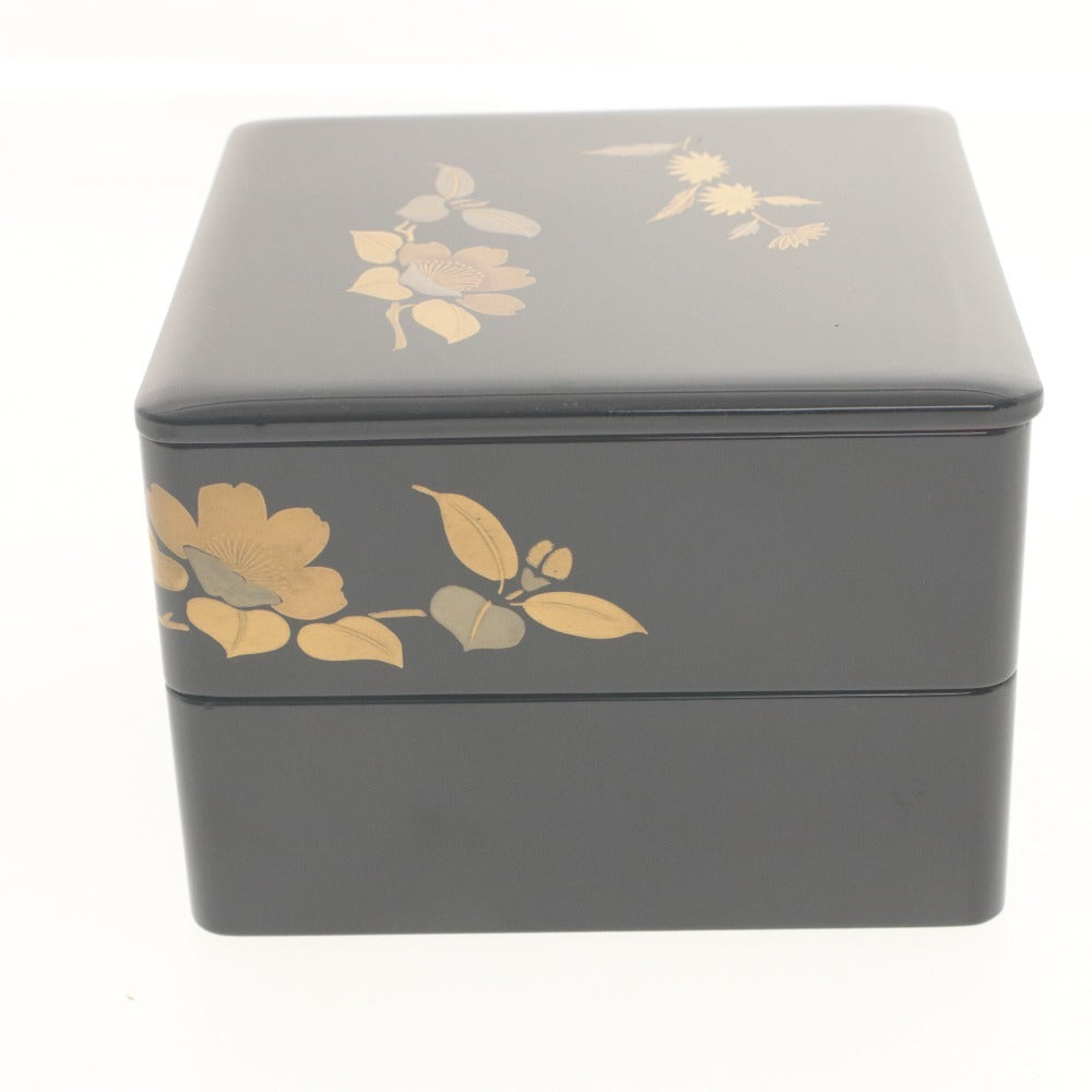 ■ 重箱 二段重 食器 和食器 梅 蒔絵 お正月 おせち 行楽弁当